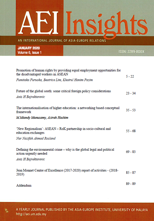 View Vol. 6 No. 1 (2020): AEI INSIGHTS