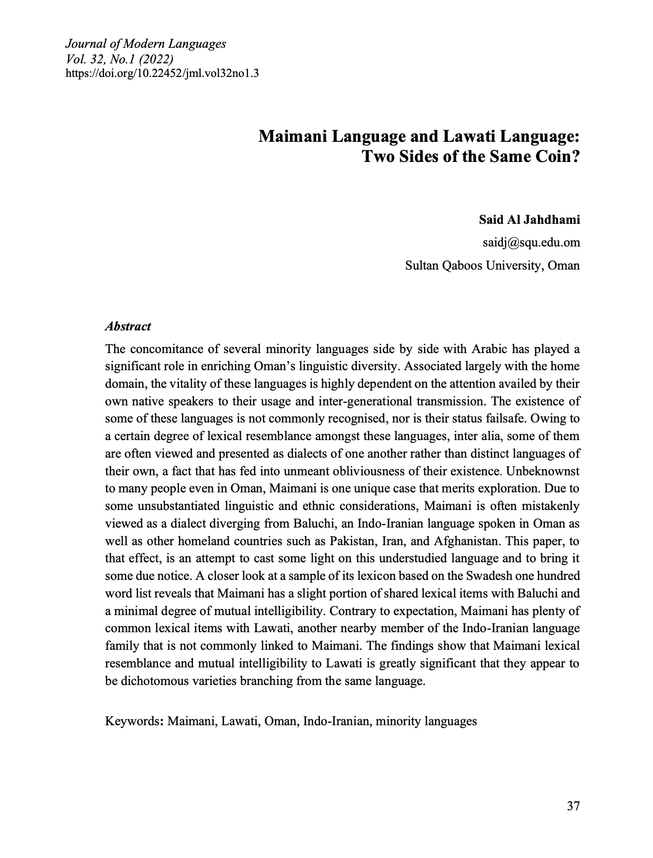Article 3_Maimani Language and Lawati Language